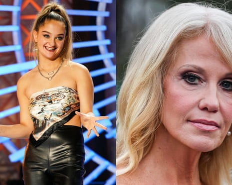 A side-by-side image of Claudia and Kellyanne Conway