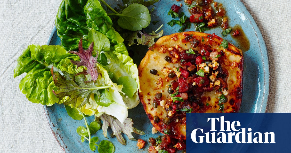 Thomasina Miers’ celeriac steaks with sherry, lardons and capers | The Simple Fix