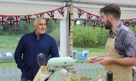 Paul Hollywood gazes on witheringly in bread week … The Great British Bake Off.