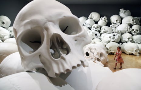 The National Gallery of Victoria hosts artist Ron Mueck's world-premiere installation of skulls, 'Mass'.