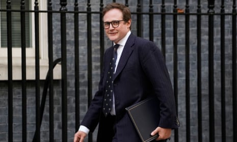 The UK security minister, Tom Tugendhat, in Downing Street