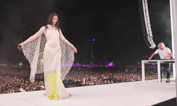 Caroline Polachek and Flume perform at Coachella in April 2022.