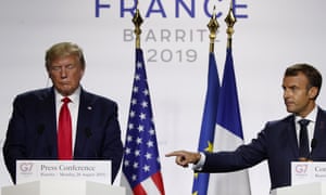 Image result for Trump Holds Joint Press Conference With French President Emmanuel Macron at G-7 Summit