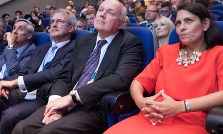 From left, John Redwood, Owen Paterson, Iain Duncan Smith and Priti Patel will pile pressure on Rishi Sunak at the Tory conference.