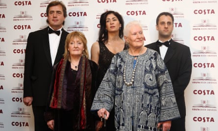 At the Costa awards in January 2009, with (from left) Sebastian Barry, Michelle Magorian, Sadie Jones and Adam Foulds.