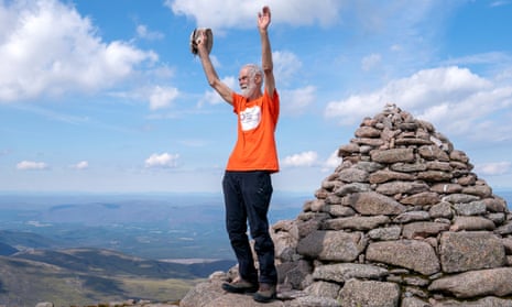 Nick Gardner reaches the top of Cairn Gorm, scaling the last of Scotland’s 282 highest peaks