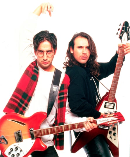 Comedians David Baddiel (left) and Rob Newman photographed in the early 1990s.