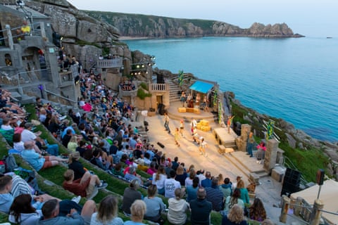 A performance of The Winter’s Tale by OVO at Minack Theatre in Cornwall