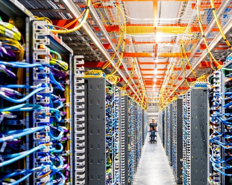 a person works at a datacenter