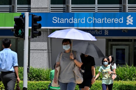 The Standard Chartered bank in Singapore, 3 May 2023.