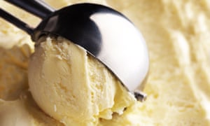 A scoop in a tub of ice-cream