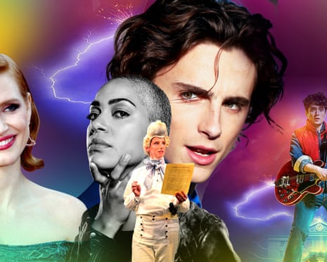 From left: Jessica Chastain, Cush Jumbo, Timothée Chalamet, Testmatch, Back to the Future.