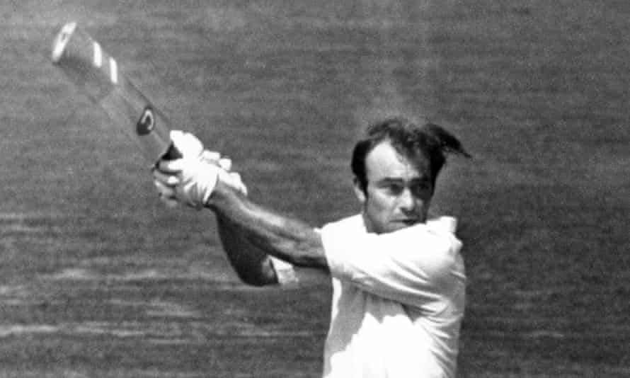 John Edrich in action for England against Pakistan during the second Test match at Lord’s in 1974.