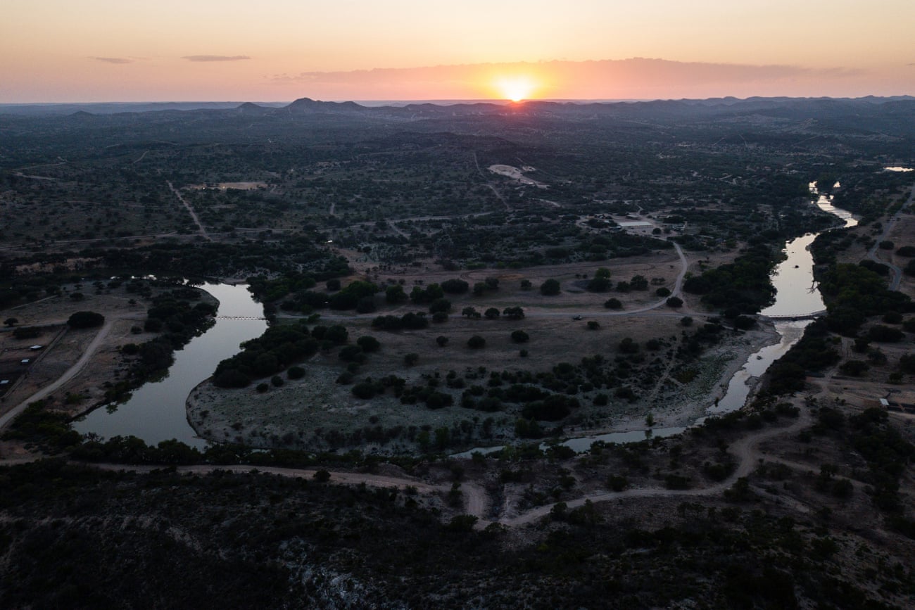 Fancy hunting a kangaroo? Or a zebra? In Texas, you can pay to play The sun sets over the Ox Ranch’s 18,000 acres of Texas Hill country. Photograph: Tamir Kalifa/The Guardian