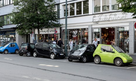Electric cars parked in Oslo