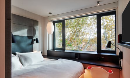 A room at the CitizenM hotel.