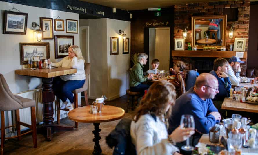 Interior of the Jolly Fisherman pub.