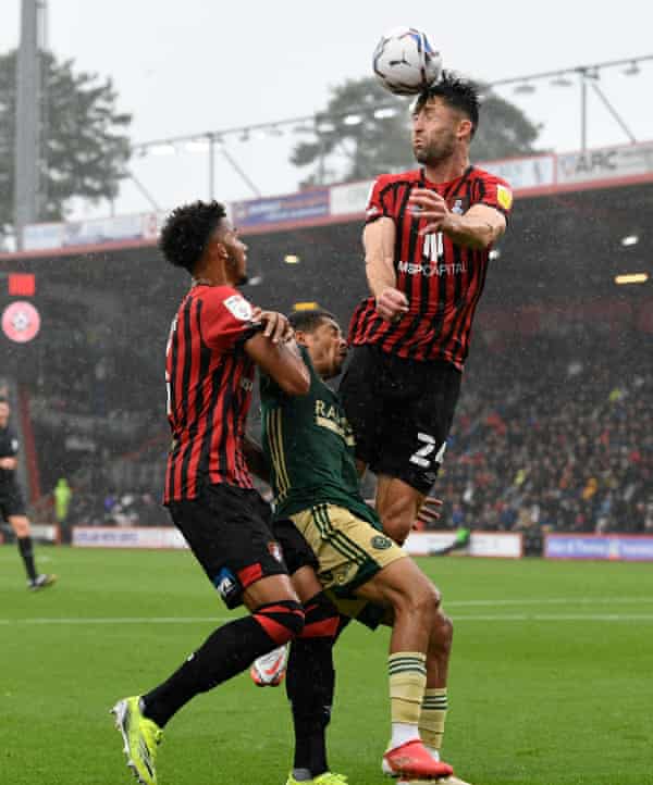Gary Cahill rises highest during this month's win at home to Sheffield United.