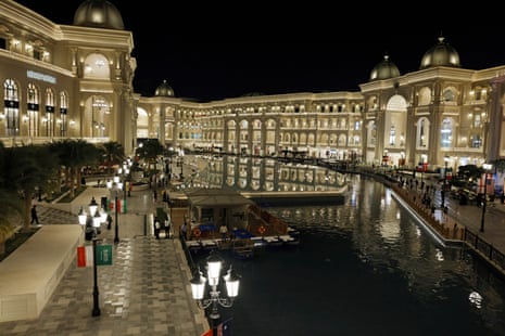 Welcome to Lusail: Lego-city of the gods and one of the strangest places on earth | World Cup 2022 13 Boats for hire at the lake inside the middle of the Place Vendôme shopping mall in Lusail City.