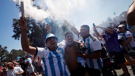 Fans react to the moment Argentina win the World Cup – video
