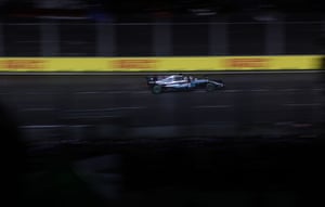 Hamilton in control at the front.