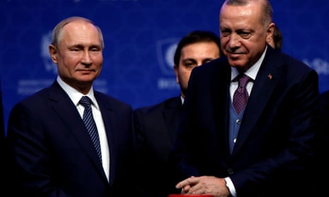 Vladimir Putin (left) and Recep Tayyip Erdoğan