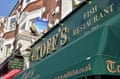 Toff’s fish and chips restaurant, Muswell Hill