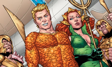 Aquaman with his fiancee Mera, as depicted in DC’s Rebirth storyline.