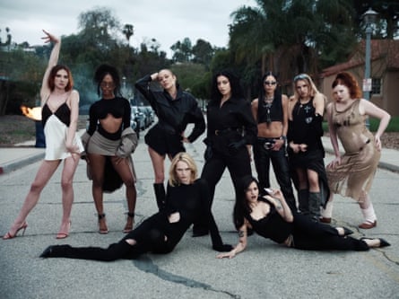 Charli XCX, centre, in the video for her song 360.