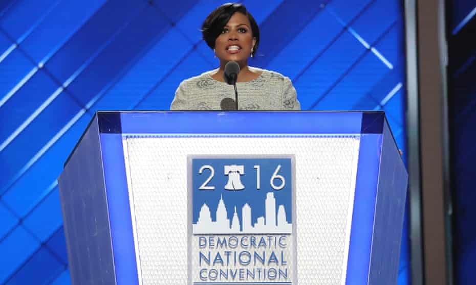 Stephanie Rawlings-Blake gavels in the first day of the Democratic national convention, which has been chaotic amid the Democratic party email leak.