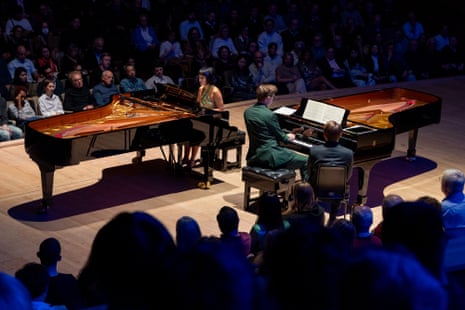 Yuja Wang and Víkingur Ólafsson at the Royal Festival Hall.