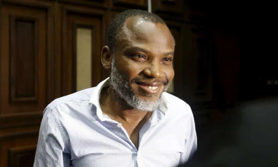 Nnamdi Kanu at the federal high court in Abuja in January 2016.