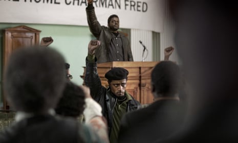 Fighting the power … Lakeith Stanfield (foreground) as FBI informant William O’Neal and Daniel Kaluuya as Fred Hampton in Judas and the Black Messiah.