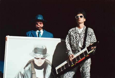 Pet Shop Boys on stage in Minneapolis, Minnesota, in 1991
