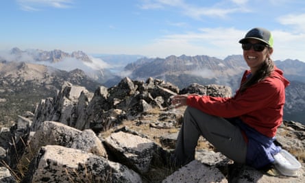 Guide Sara Lundy in the Sawtooth mountains