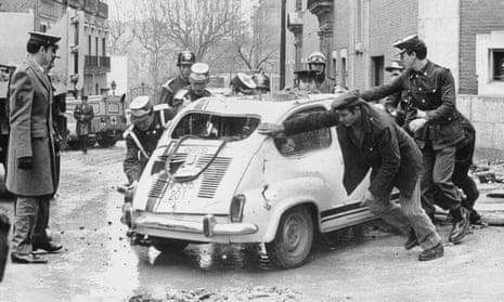 One of the vehicles damaged in the ETA assassination of the Spanish prime minister, Luis Carrero Blanco.
