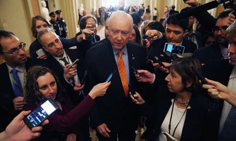 The Senate finance committee chairman, Orrin Hatch. His committee is seeking to repeal the Affordable Care Act’s requirement that Americans get health insurance.