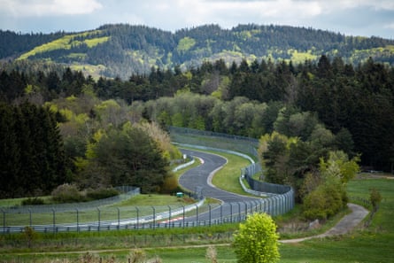 Race circuit in forested hills