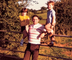 Grace Dent, aged eight, with her dad and younger brother Dave at Brownie camp outside Carlisle