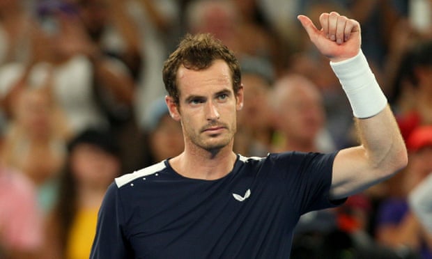 Andy Murray thanks the crowd after his Australian Open defeat.