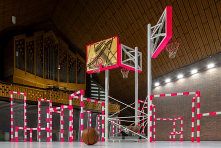 St Ludgerus in Bochum has been turned into a basketball court