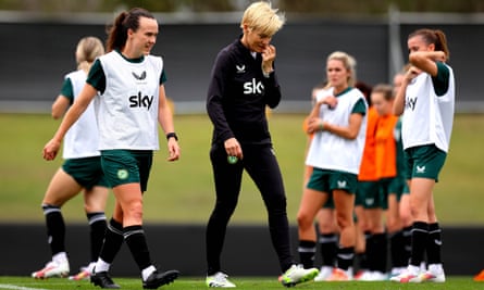 Ciara Grant and Vera Pauw at training in Brisbane