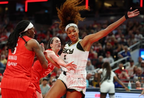 Caitlin Clark downplays fracas with Angel Reese as rivalry reignites: 'I went for the ball' | Caitlin Clark | The Guardian