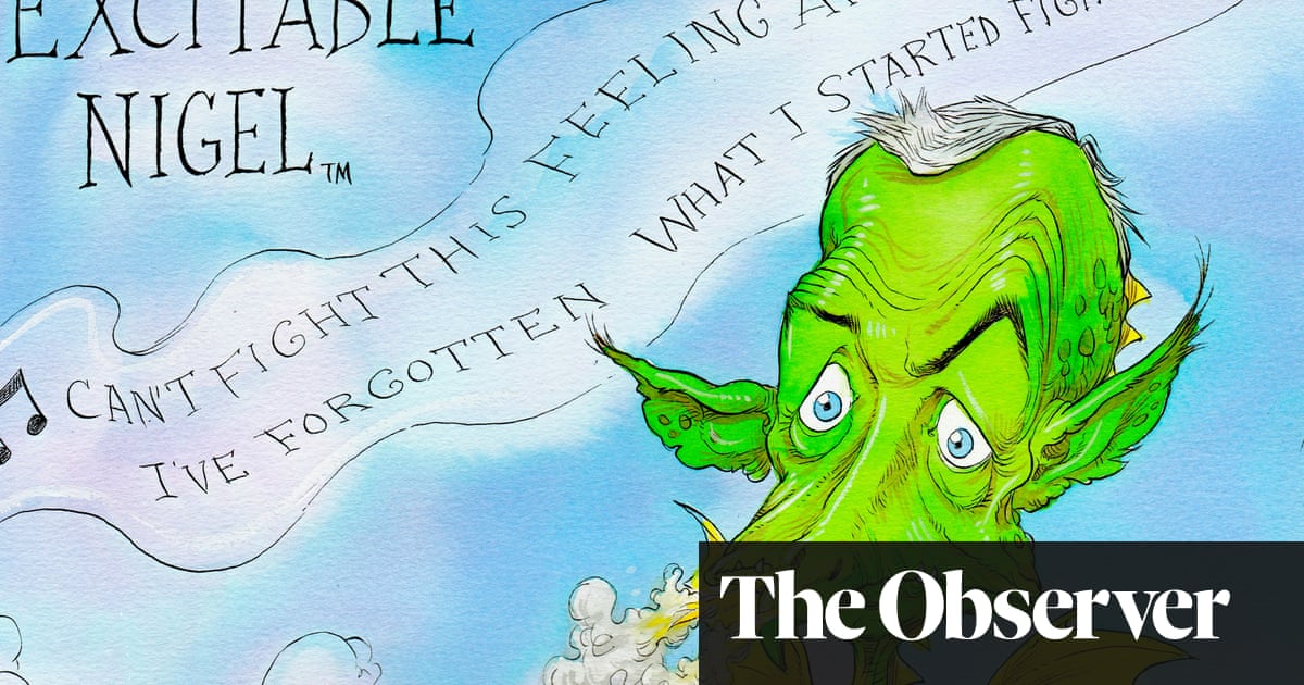 Are Nigel Farage's fire-breathing days over? – cartoon