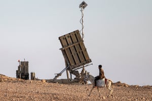 An air defence system in a semi-desert region