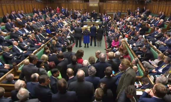 MPs await the outcome of a vote on the article 50 bill