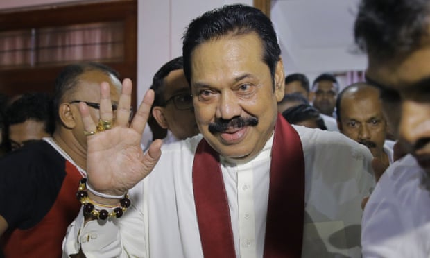 Newly appointed Sri Lankan Prime Minister Mahinda Rajapaksa