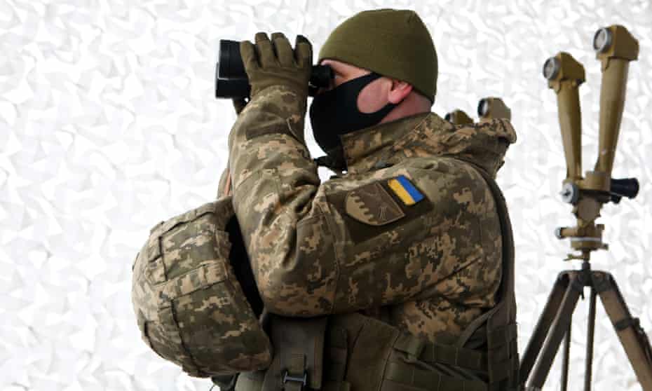 A Ukrainian soldier.