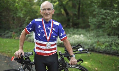 Carl Grove pictured with his bike in 2010: ‘Us old guys are kind of like peanuts. I think that they’re wasting their time’