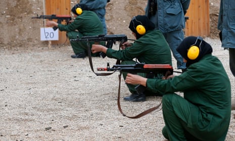 Female Afghan police trainees at a shooting range in Mazar-i-Sharif in 2012. At least 4,500 women have served with the police since 2001. 